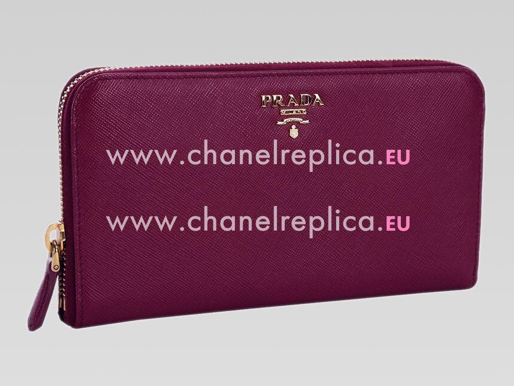 Prada Saffiano Lux Large Women Wallet Purple P467932