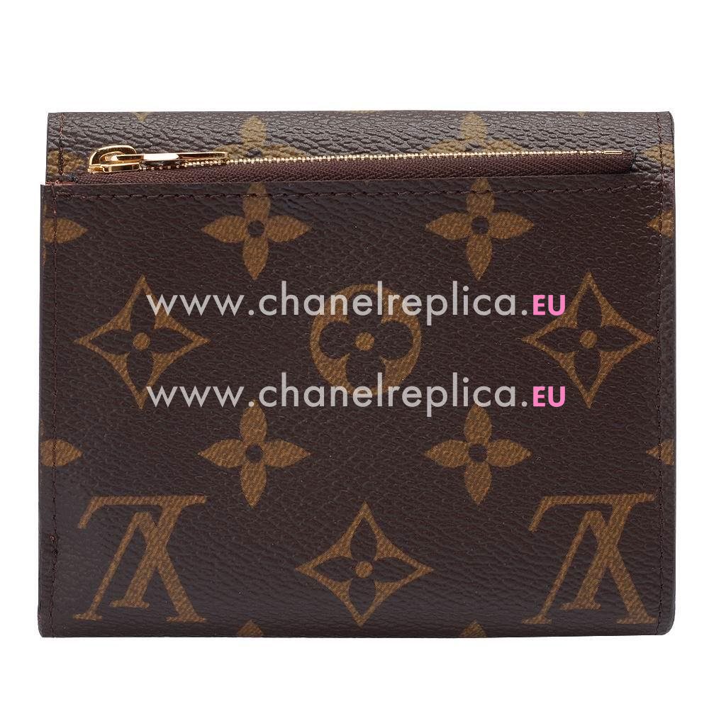 Louis Vuitton Classic Monogram Canvas Calfskin Leather Wallet M60402