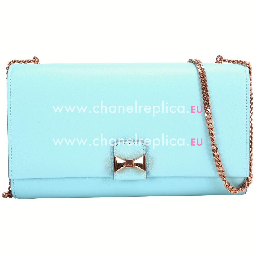 Chloe Baylee Goatskin Hand Bag In Water Blue C5613071