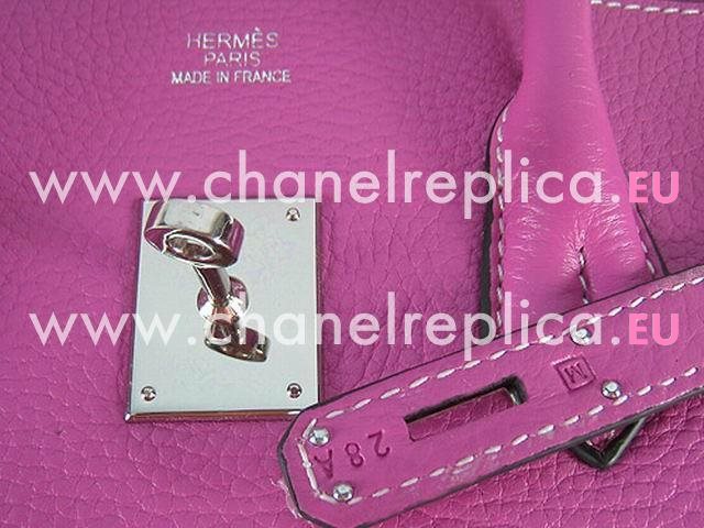 Hermes Birkin 35 Clemence Leather Palladium Peach Pink H1035MTF