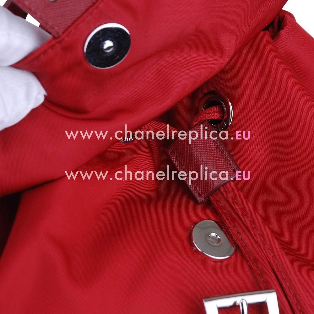Prada Classic Buckle Triangle Logo Nylon Backpack Red PR5417717
