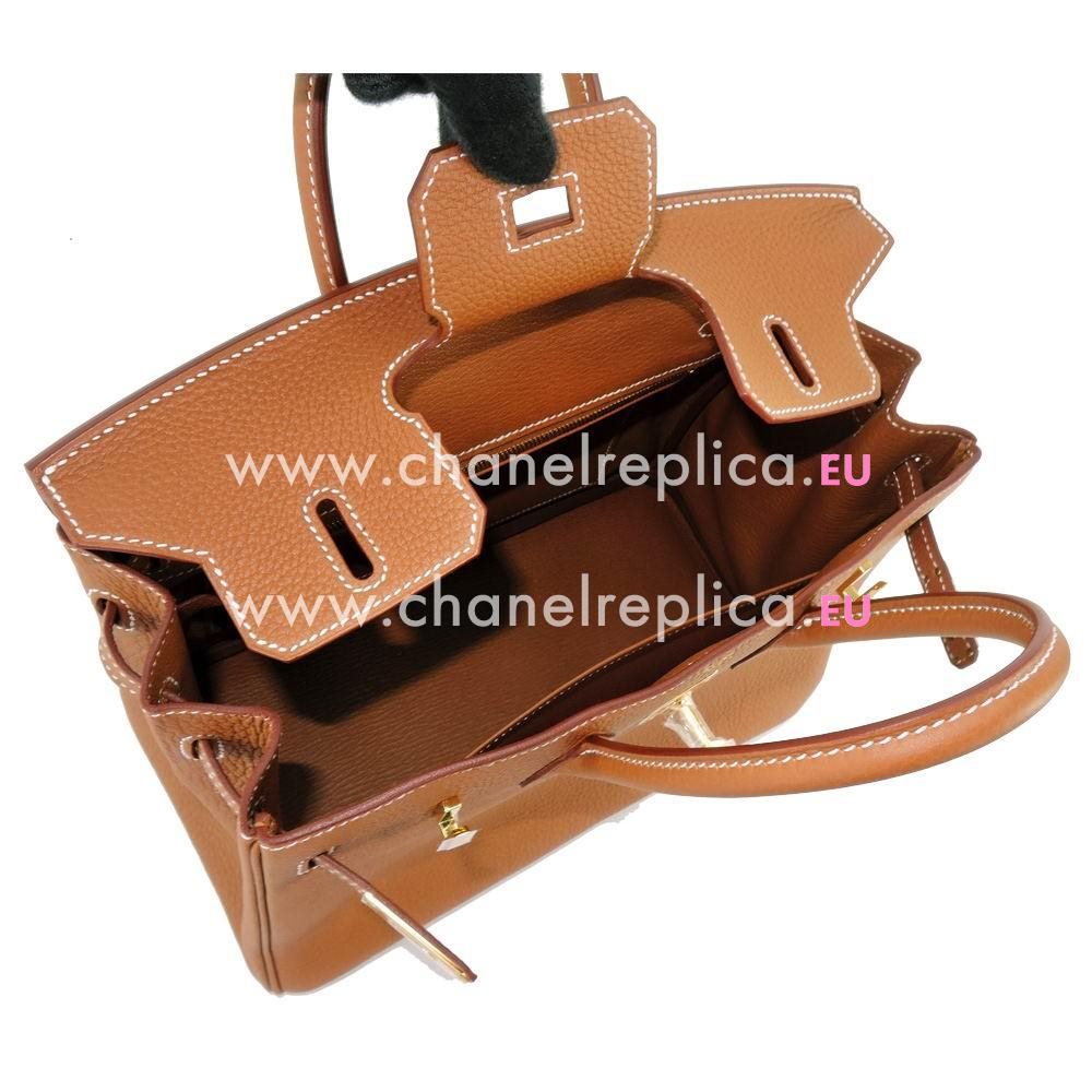 Hermes Birkin Togo 25cm Calfskin Handbag Orange Caramel H7041805