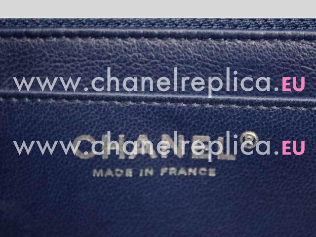 Chanel Marine Lambskin Flap Bag In Navy Blue(Silver) A47600-93925