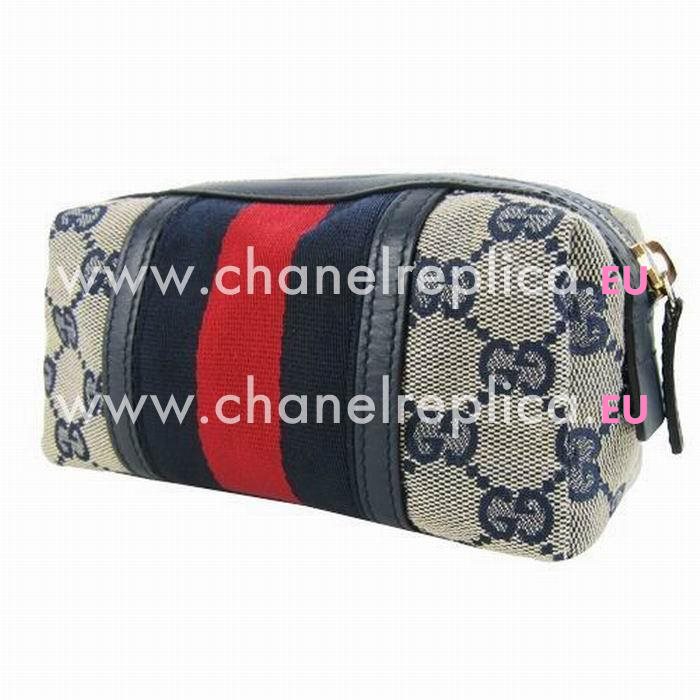 Gucci Classic GG Weaving Bag In Blue G554915