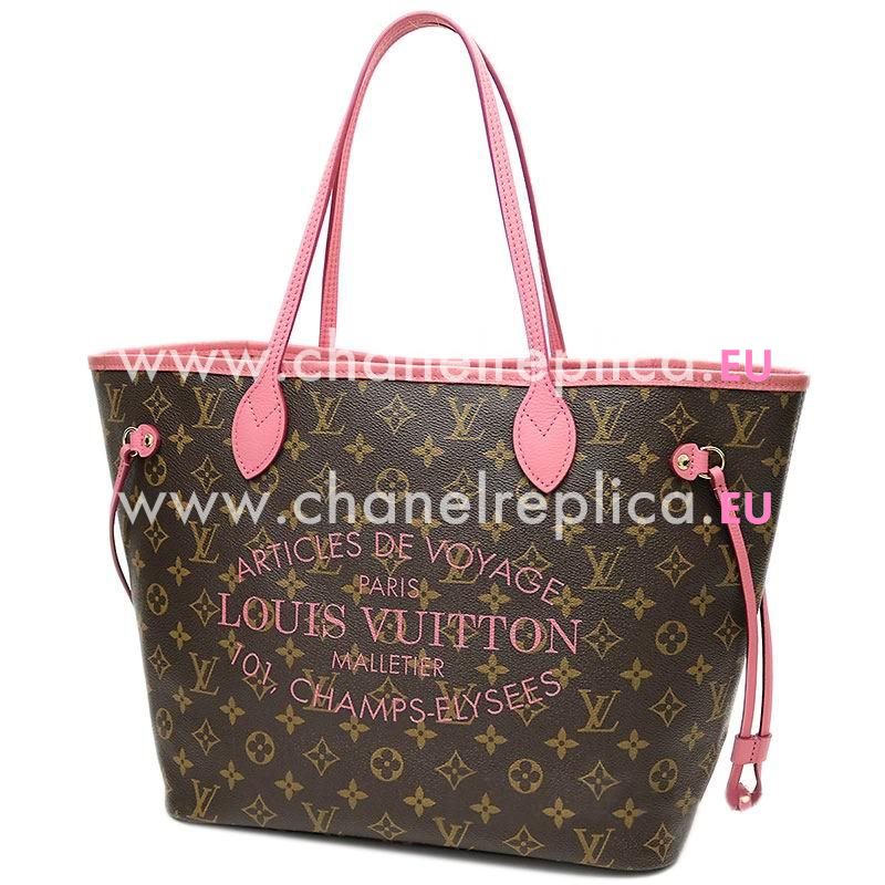 Louis Vuitton Monogram Canvas Neverfull MM Rose M40939