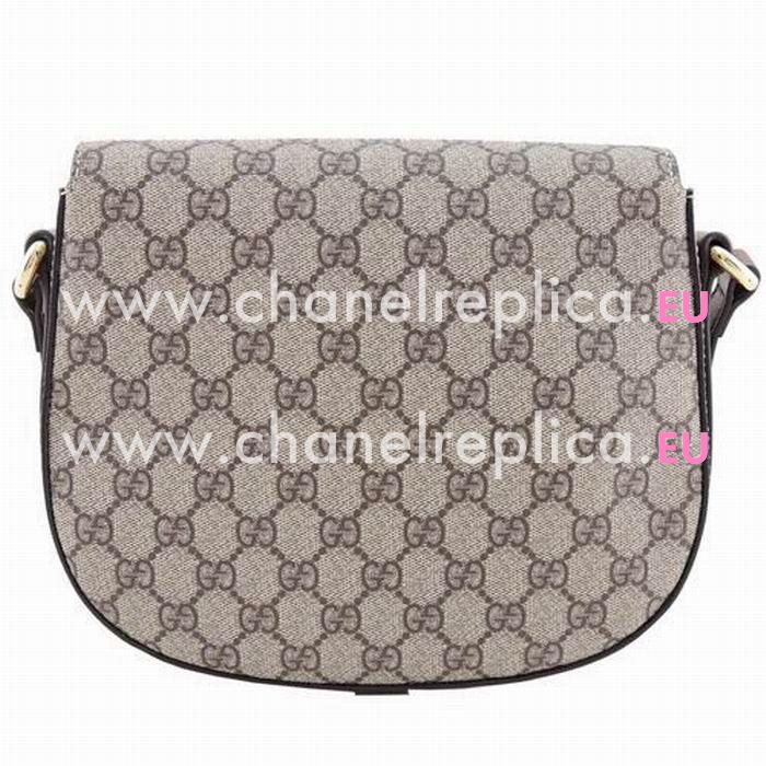 Gucci Blooms GG Supreme PU Leather Flower Handle Bag In Khaki Brown G595272