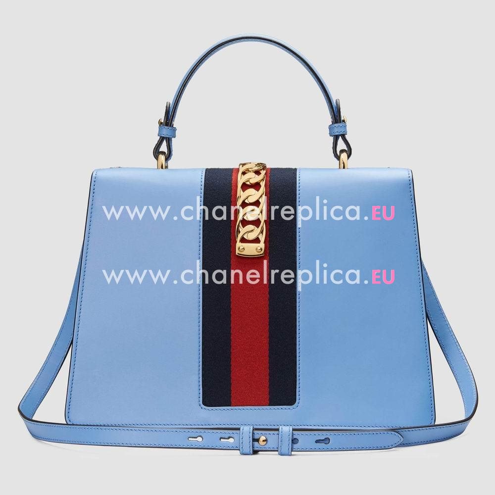 Gucci Sylvie embroidered leather top handle bag 431665 CVLZG 4374