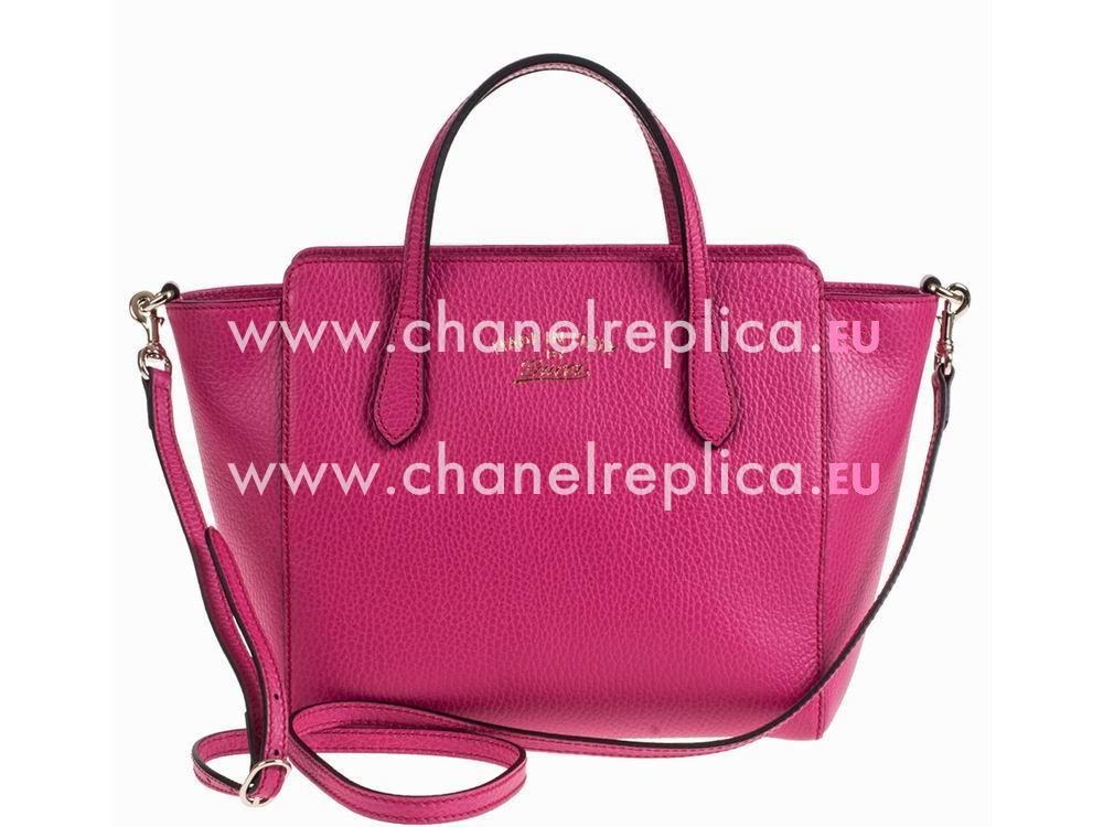 Gucci Swing Caviar Calfskin Leather Bag In Peach Red G368827