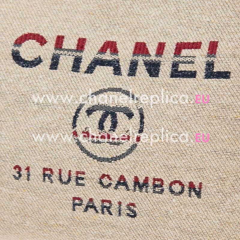 Chanel Deauville Double CC LOGO Denim Canvas Calfskin Silver Chain Hand/shouldbag A586675