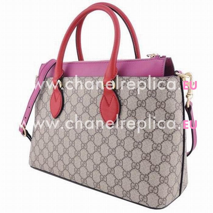 Gucci GG Supreme PVC Shoulder/Handle Bag In Peach Red G559460
