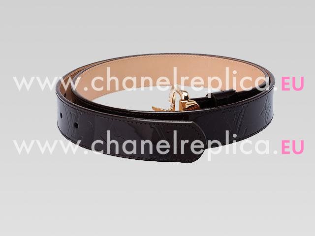 Louis Vuitton Monogram Vernis Leather Embossing Belt Purple M6979W