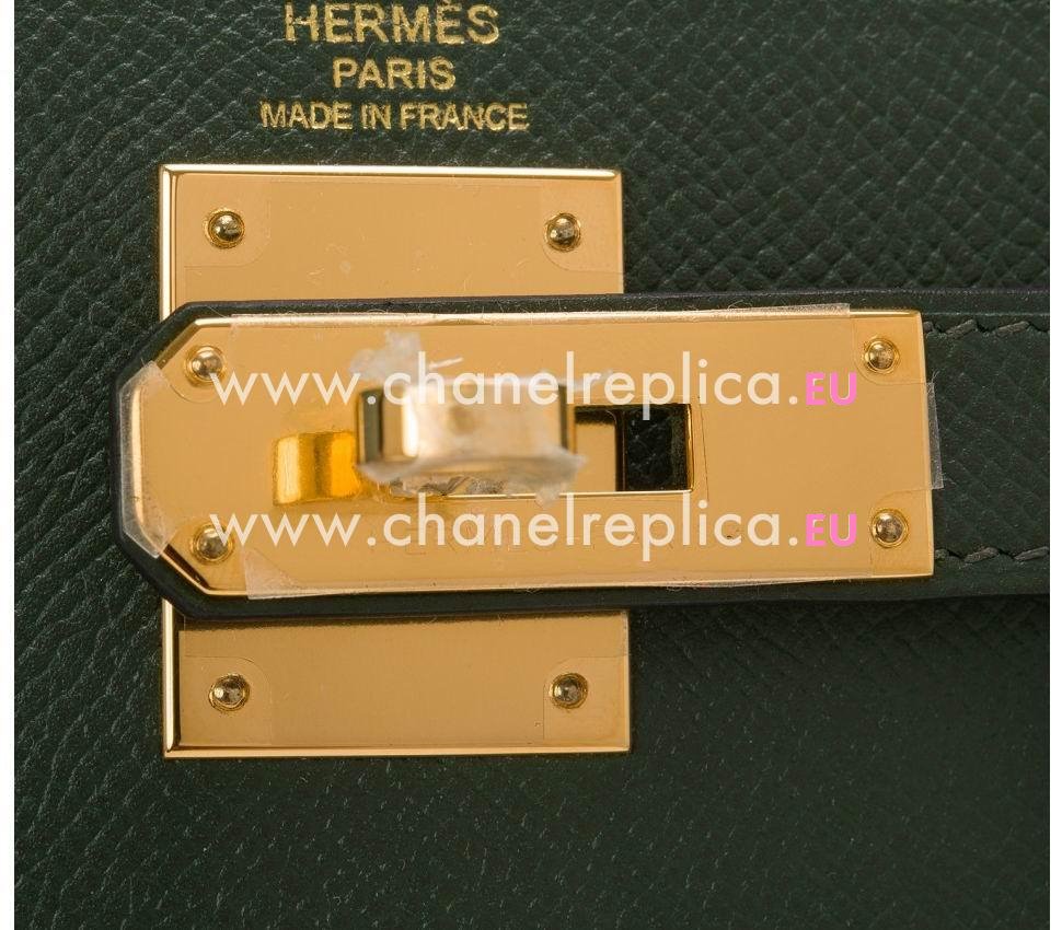 Hermes Kelly Sellier 28cm Vert Anglais Epsom Leather with Gold Hardware HK1028VAE
