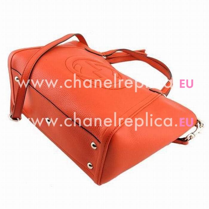 Gucci Soho GG Caviar Calfskin Bag Orange Red G5594636
