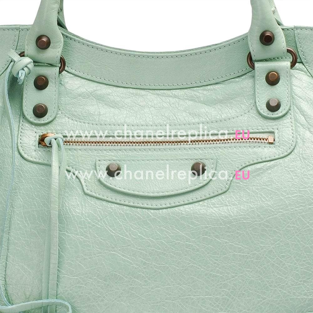 Balenciage Velo Lambskin Aged Brass hardware Bag Emerald Green B2055098