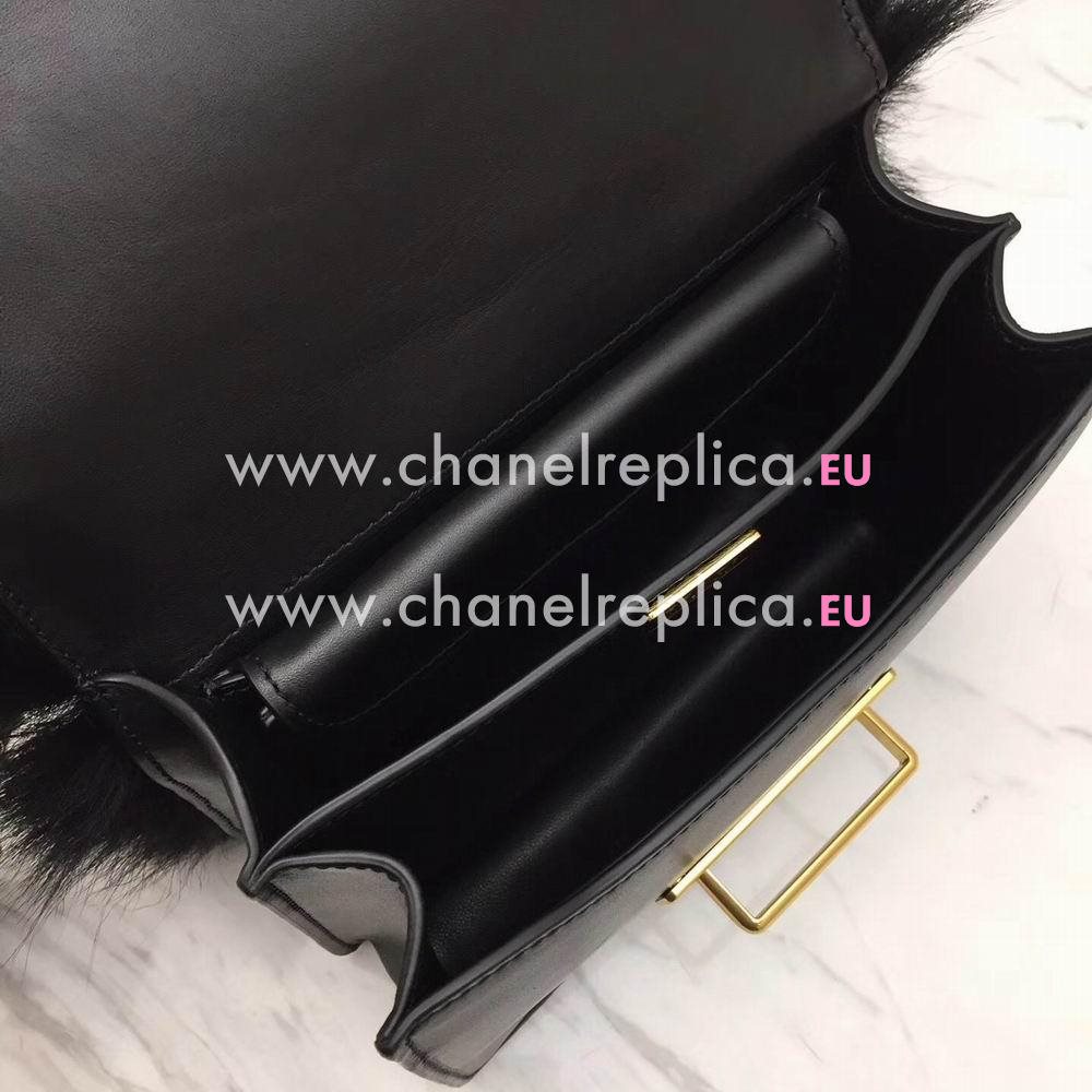 Prada Cahier Calf Leather Bag Black P7091805