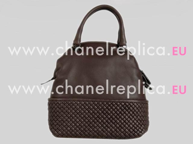Bottega Veneta dark brown Lambskin leather bowler bag BV3016924