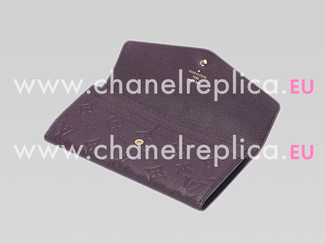 Louis Vuitton Monogram Empreinte Clrieuse Wallet Purple M60300