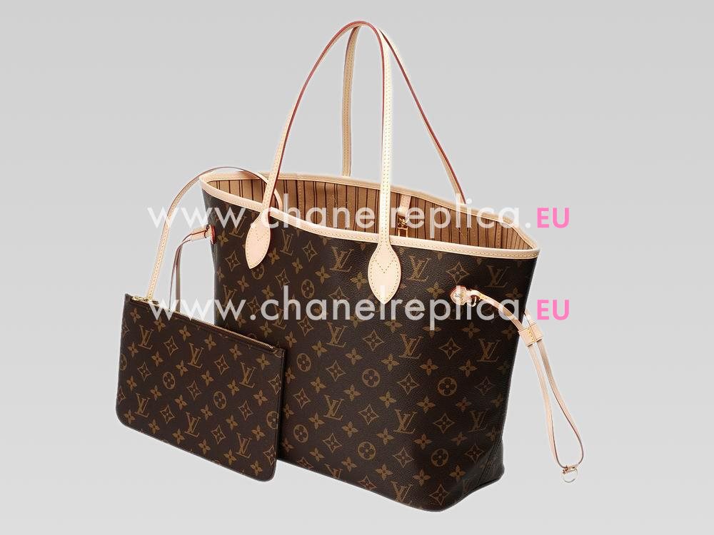 Louis Vuitton Monogram Canvas Bag Neverfull MM Beige M40995