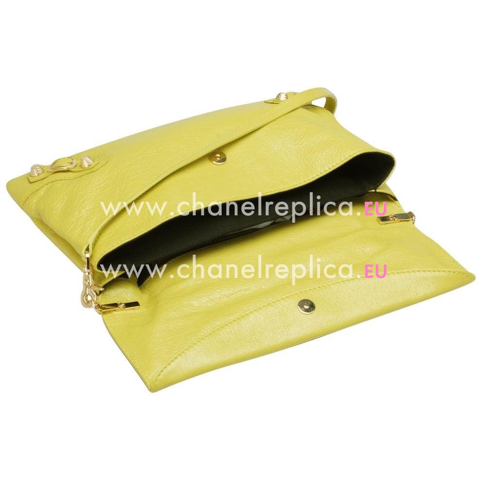 Balenciage Gaint 12 Envelope Lambskin Gold hardware Bag Lemon Yellow B5125794
