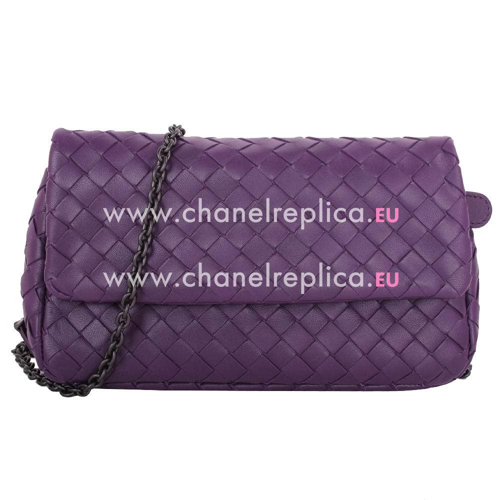 Bottega Veneta Crossbody Nappa Woven Shouldbag Purple B5941672