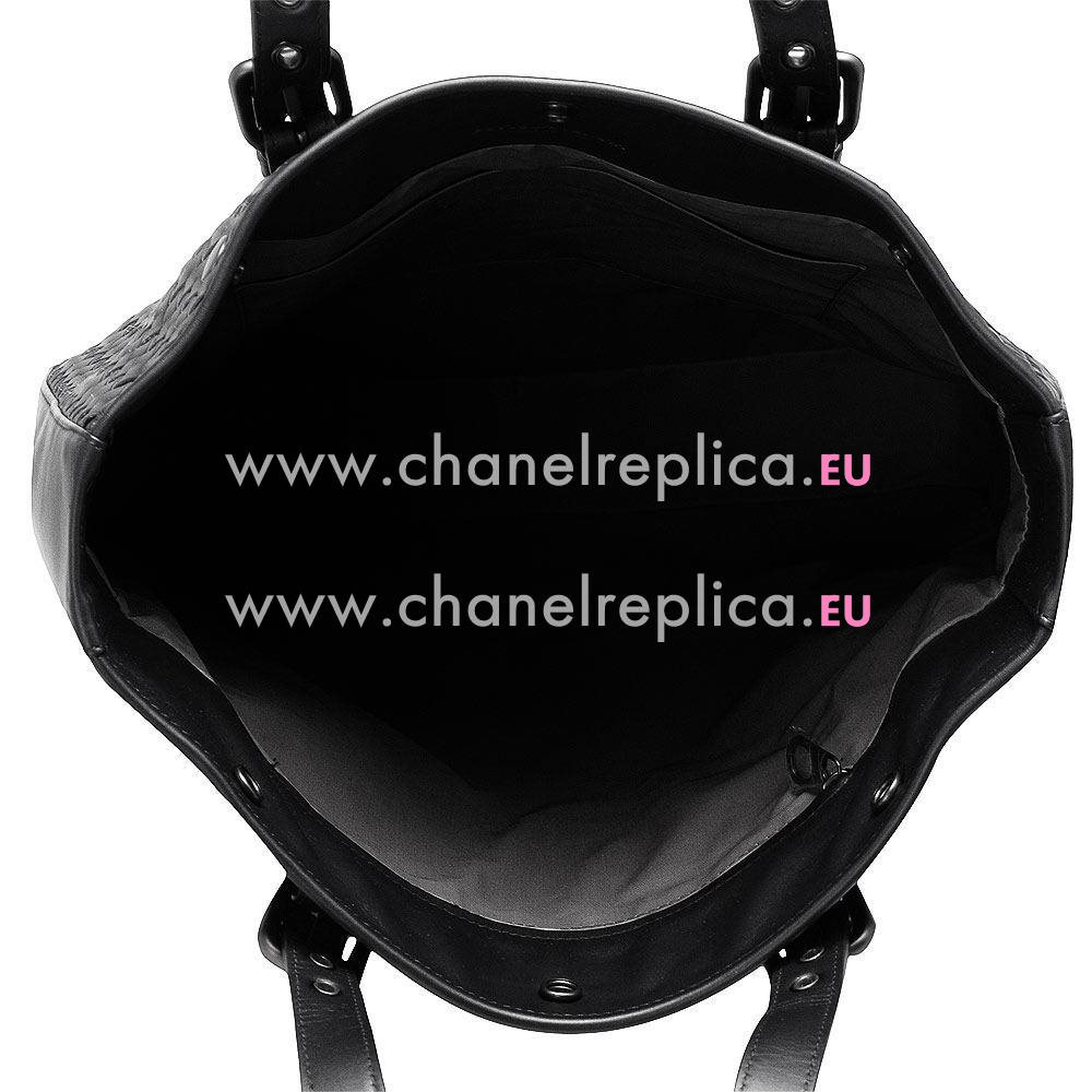 Bottega Veneta Classic Calfskin Leather Woven Bag Black B5170740