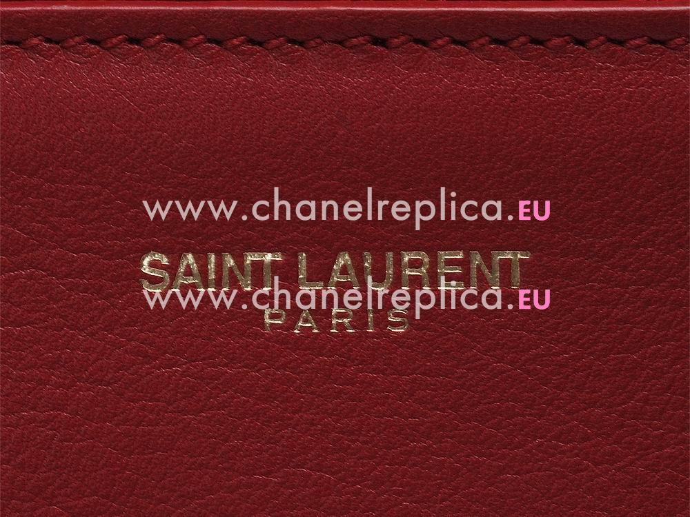 YSL Saint Laurent Cabas Pochette Y Calfskin Bag In Red YSL5184603