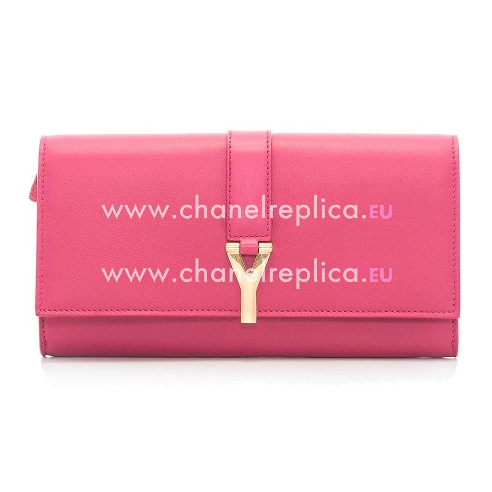 YSL Saint Leather Paris Y Calfskin Wallets In Pink YSL5190051