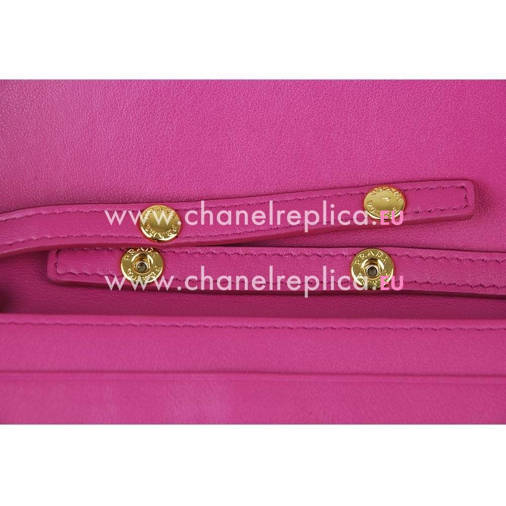 Prada Saffiano Metal Embossment Logo Cowhide Should/Handle bag In Peach Pink PR161016009