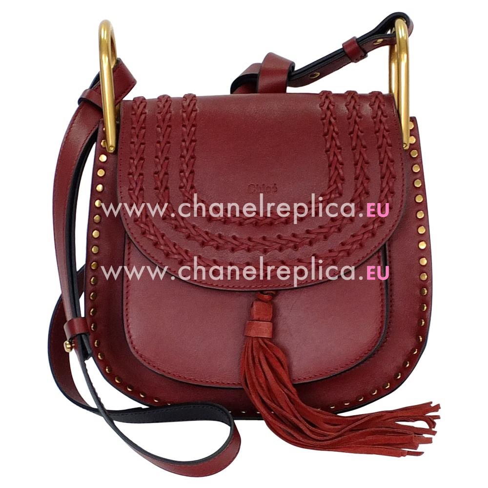 Chloe hudson Cowhide Shoulder Bag In Burgundy C678902