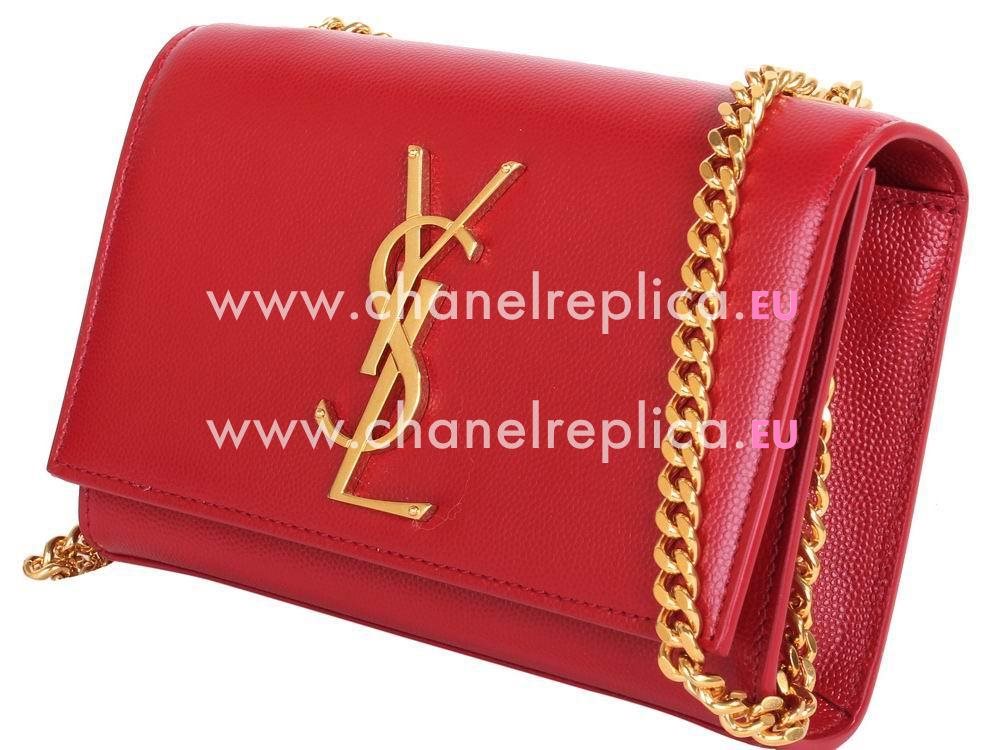 YSL Saint Laurent Cabas Y Calfskin Bag In Red YSL5236559