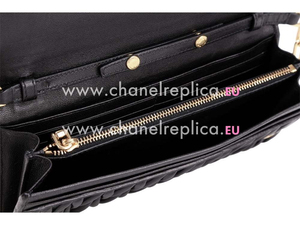 Miu Miu Matelassé Lux Nappa In Nero Clutch RP0345