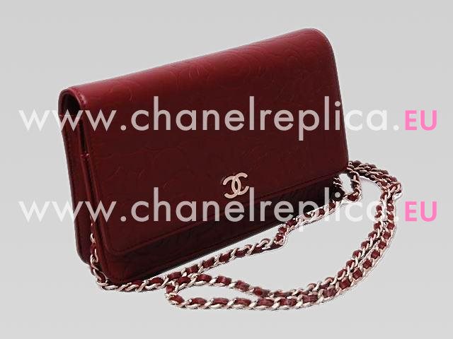 Chanel Camellia Flower Lambskin Woc Bag Red A36203