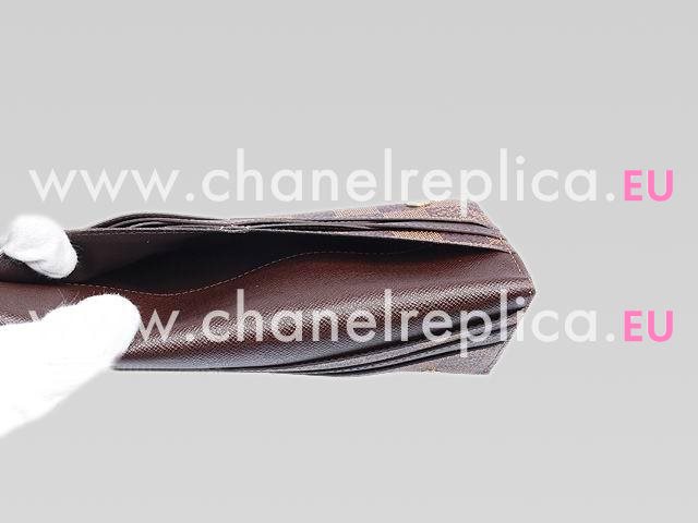 Louis Vuitton Damier Ebene Canvas Long Origami Wallet N63097