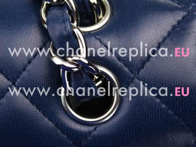 Chanel Marine Lambskin Flap Bag In Navy Blue(Silver) A47600-93925