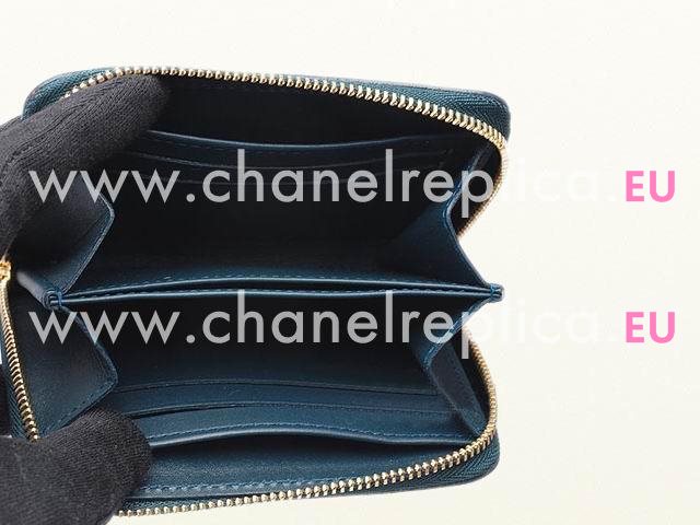 Louis Vuitton 2012 Monogram Vernis Zippy Wallet Blue M93663