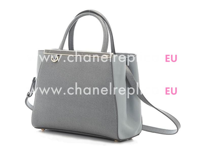 Fendi 2Jours Calfskin Hand/shouldbag Silver F529808