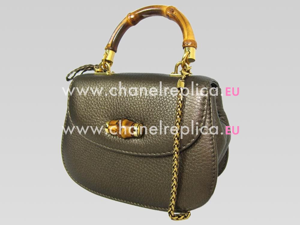 Gucci Bamboo-like Handle Crossbody Bag In Bronze G269969 AH90T 2314