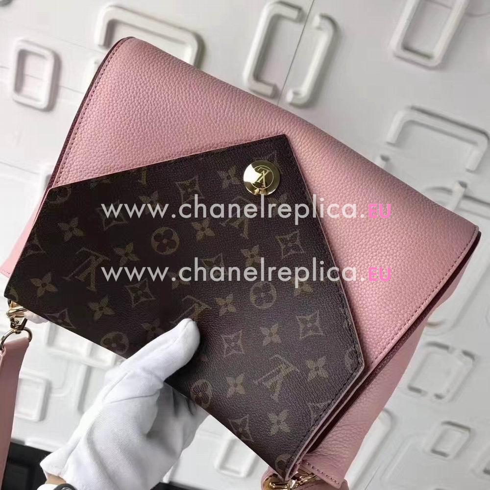 Louis Vuitton Double v calf leather and Monogram canvas Bag M54440