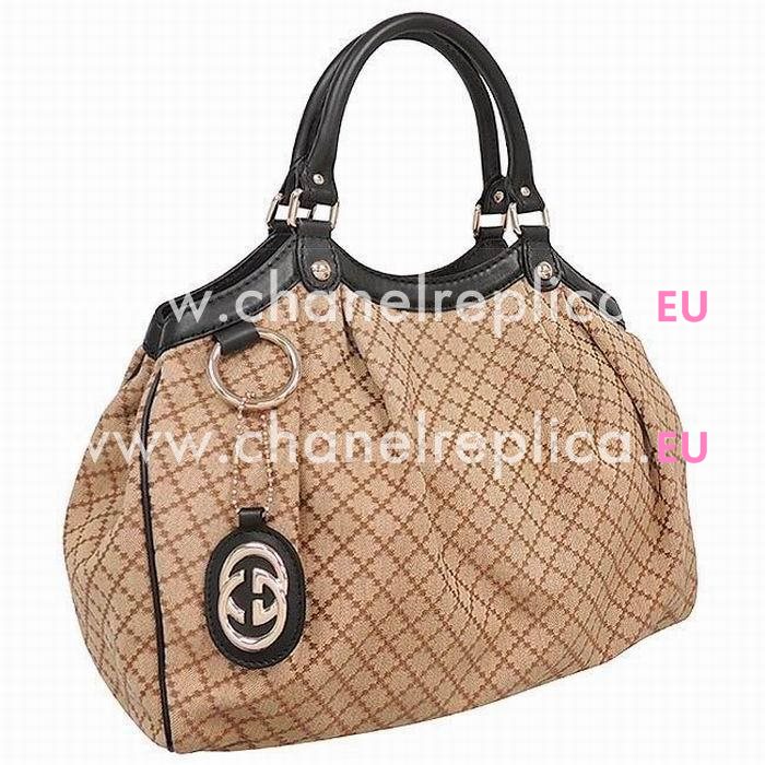 Gucci Sukey Classic GG Mark Calfskin Bag Black G5171321