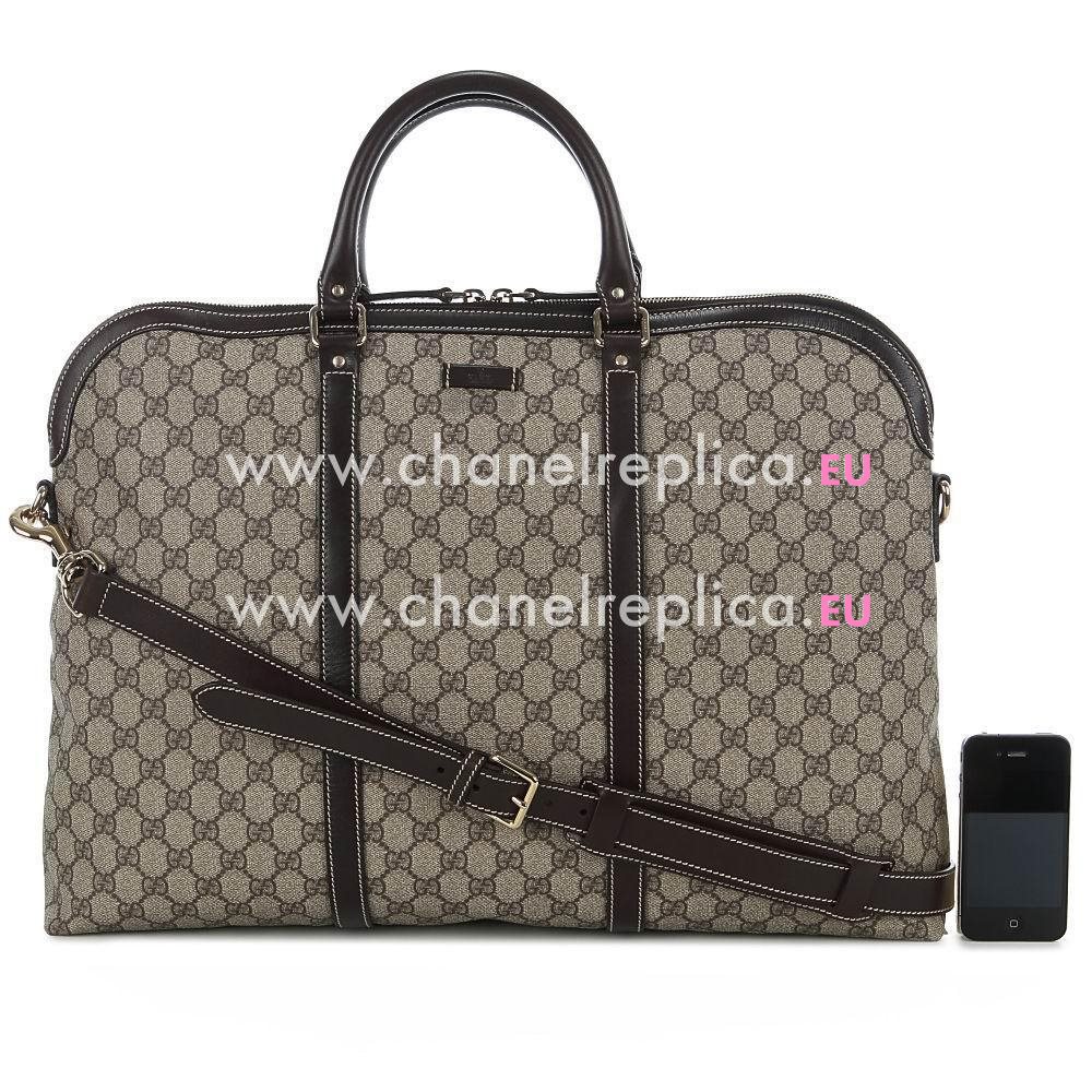Gucci Briefcase GG Calfskin Bag In Blue Black G5652283