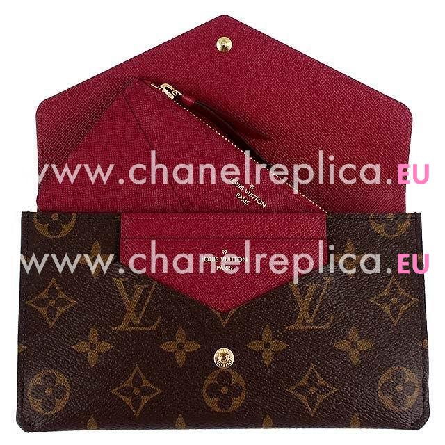 Louis Vuitton Classic Monogram Purse Fuchsia M62155