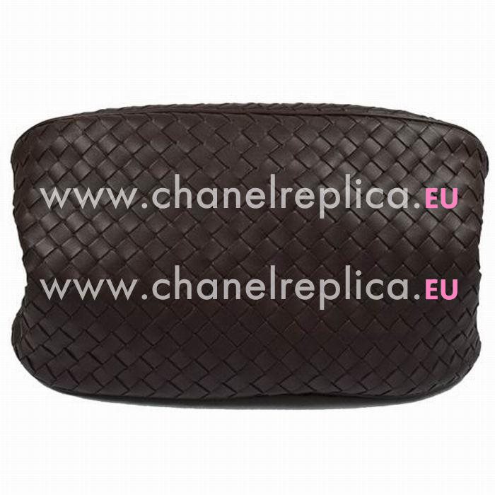 Bottega Veneta Classic Nappa Leather Woven Hand Bag Deep Coffee BV7061501