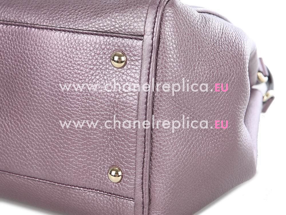 Gucci Soho GG Caviar Calfskin Bag Champagne Purple G282309