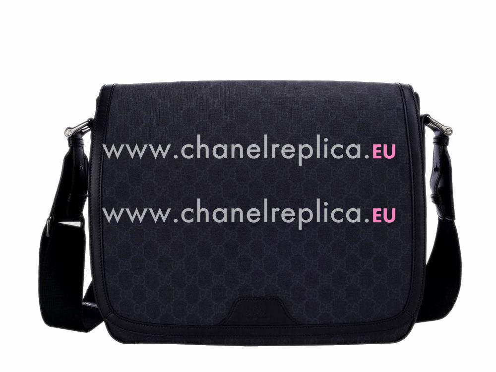 Gucci GG Plus PVC Passenger Shoulder Bag Black G471029