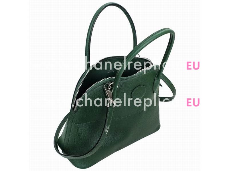 Hermes Bolide 27 Tago Clemence Relax Handbag Deep Green CH58941