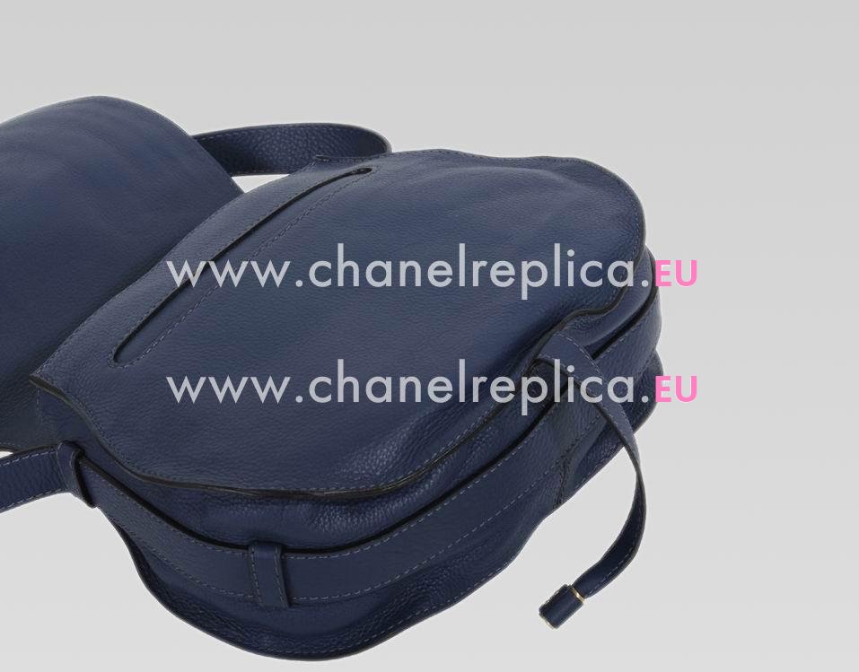 CHLOE Large Marcie Calfskin Crossbody Bag Royal Navy C452867