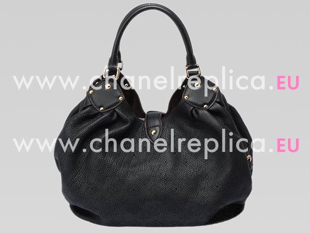 Louis Vuitton Mahina Leather Shoulder Bag In Noir M95765