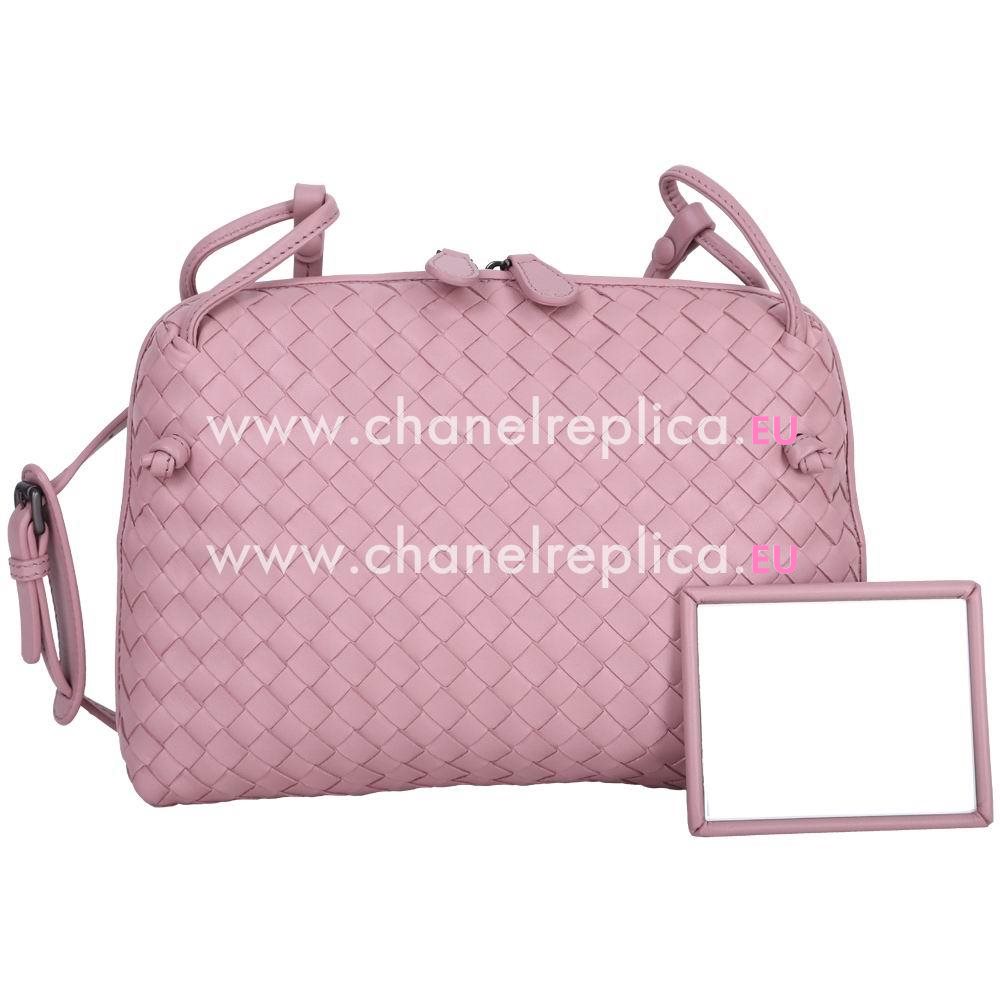 Bottega Veneta Crossbody Nappa Woven Shouldbag Pink B6110404