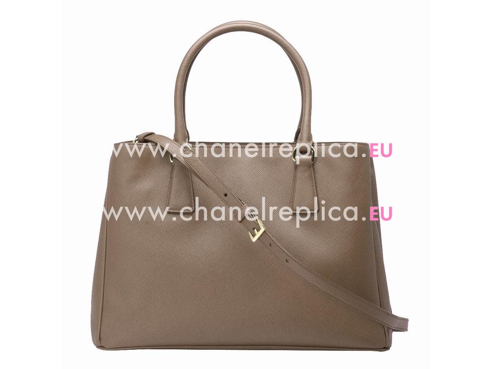 Prada Saffiano Scratch Resistant Calfskin Bag Lotus Grey P97145