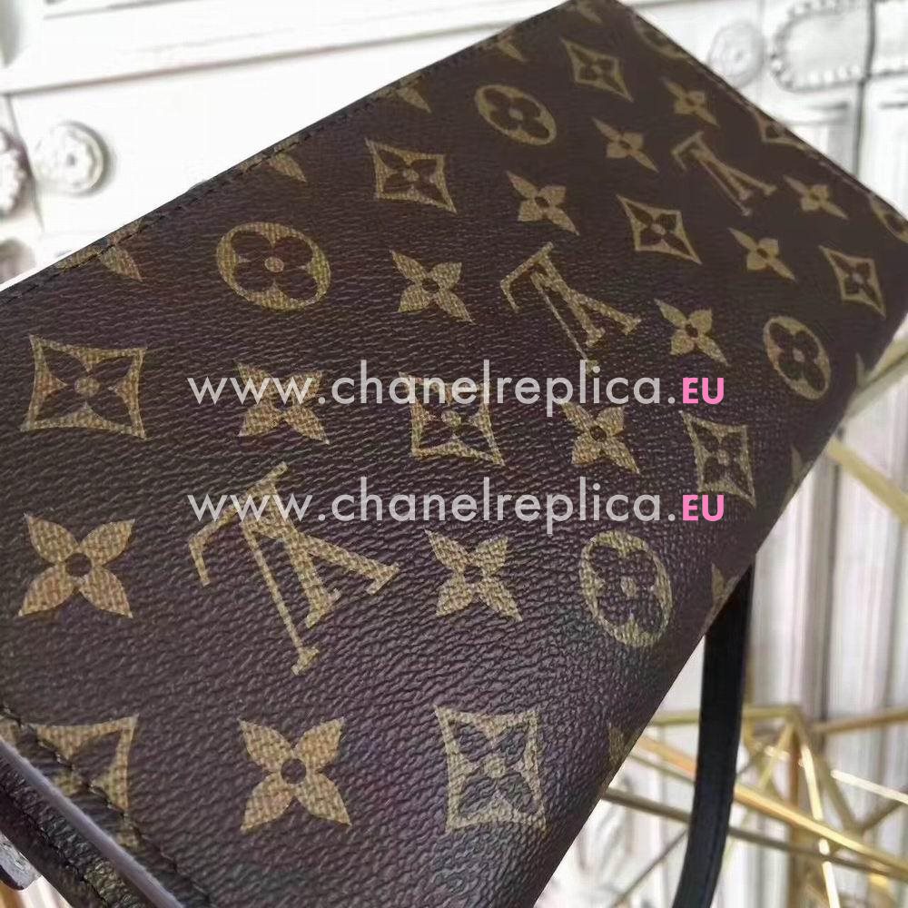 Louis Vuitton Monogram Column Clutch Monogram Calfskin Hand Bag M54617